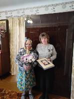 Поздравление с 95-летием получателя социальных услуг на дому