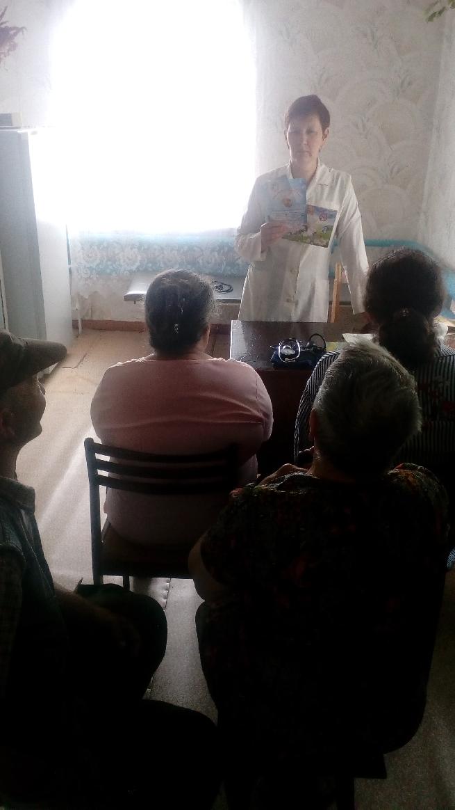 Занятие в Иваньковском  ФАП в рамках «Школы здоровья» 