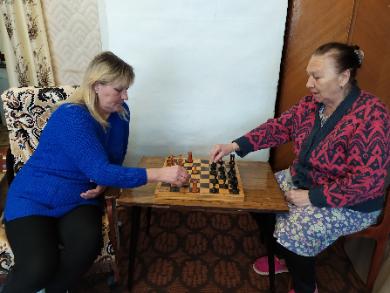 Шахматный турнир для получателей социальных услуг на дому с. Марково