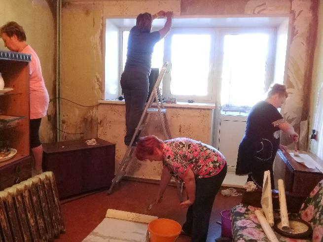 Акция «Поможем ветерану», приуроченная к Дню пожилого человека в с.Октябрьский