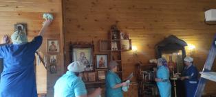  Генеральная уборка в часовне села Подозерский